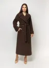 Жіноче класичне утеплене пальто Марсель 46 O`zona Milano Шоколадний