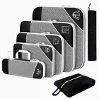 Набір дорожніх компресійних сумок органайзерів для подорожей 7 шт / Чорний (104223)