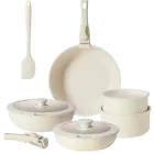 Набір кухонного посуду 10 предметів, кришкою та 2 знімними ручками