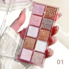 Палетка тіней для повік, 10 відтінків - спаркли та глітерні відтінки 01