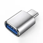 Адаптер перехідник OTG Type-C to USB-A Silver