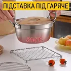 Кухонна квадратна підставка під гаряче Square металева решітка для розміщення каструль, сковорідок та гарячого посуду, 18.5 х 18.5 см, сріблястий (110409064)