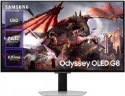 Монітор 32" Samsung Odyssey OLED G8 Silver (LS32DG800SIXUA) -- UHD OLED / 0.03 мс (GtG) / 240Гц / DCI 99% / HDR10+ Gaming / AMD FreeSync Premium Pro / G-SYNC / Samsung OLED Safeguard+ / Spekers 2x5W