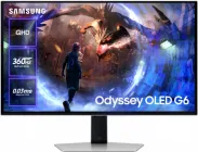 Монітор 27" Samsung Odyssey OLED G6 Silver (LS27DG600SIXCI) -- OLED QHD / 0,03 мс (GtG) / 360Гц / DCI P3 99% / HDR10+ Gaming / FreeSync Premium Pro / Pivot / Black Equalizer