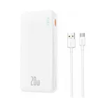 Павербанк для зарядки устройств Baseus Airpow Quick Charge 20000 mAh 20W, белый
