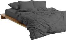 Комплект постільної білизни Mirson Полуторний 143х210 см 005 Charcoal Soft Touch of Satin (2200011278032)