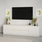 Тумба під телевізор MebelStar Нео 4Ш2Д 200x43x53 см Аляска білий (MBS-1260)