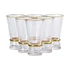 Набір із 6 склянок по 400 мл для лимонаду, води, соку та коктейлів, прозорі стакани, скляний посуд