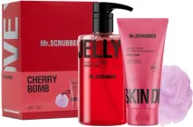 Подарунковий набір Mr.Scrubber Cherry Bomb Гель для душу 500 мл + Зволожувальний крем-гель 150 мл + Мочалка (4820200417561)