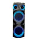 Портативна бездротова Bluetooth колонка акустика VIP JT-1210 з RGB-підсвічуванням та 2-ма мікрофонами на колесах караоке | 7Ah, 50000W, BT/USB/TF/AUX/TWS | Чорний