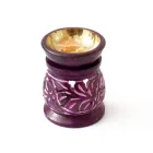 Аромалампа з каменю для ароматичних олій Кругла Фіолетова