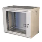 Шафа телекомунікаційна 19", настінна 9U (505х600х350)) двері акріл, сіра