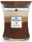 Ароматична свічка в склі з тришаровим ароматом Woodwick Medium Trilogy Cafe Sweets 275 г (92904E)