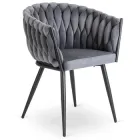 Крісло M Elit ELENA Сіре велюр