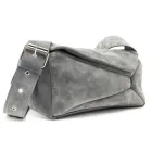 Сумка м'яка жіноча кросбоді через плече з натуральної замші повсякденна середня Tavinchi CH-036G-Y Сірий