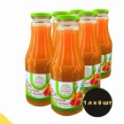 Сік морквяно-яблучний (упаковка 6 шт) 1 л х 6 шт натуральний З бабусиної грядки (J-CA-Evrika 1L-pack6)