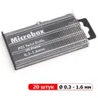 Набір міні-свердел Microbox - 20 штук - 0,3–1,6 мм - Мікросвердла HSS для точних робіт
