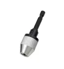 Патрон свердлильний швидкозатискний 0.3-6.5мм 1/4" 6-гранний для дриля Silver