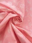 Тканина Тік напірниковий гвоздики на рожевому 120г/м2 220см 1м.п.
