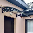Навіс, козирок Prime Кіт 150х100см, стільниковий полікарбонат 8мм, колір кронштейнів на вибір.
