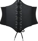 Корсетний жіночий широкий пояс на шнурівці Urbanset чорний