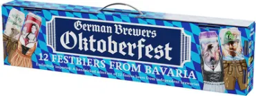 Подарунковий крафтовий набір пива Kalea German Brewer's Oktoberfest 2025 світле 0,5 л x 12 шт (9120045502411)