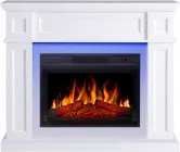 Камінокомплект ArtiFlame Linz з ефектом полум'я, LED-підсвічуванням, обігрівом та звуком горіння вогню Білий