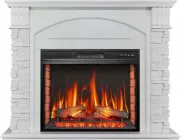 Камінокомплект ArtiFlame Alioth із 3D ефектом полум'я, обігрівом та звуком горіння вогню Білий