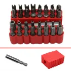 Комплект біт з перехідником - 33 шт / 6,35 мм - для викрутки та шуруповерта - AP-033