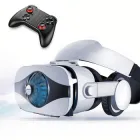 VR Окуляри шолом віртуальної реальності FIIT VR з кулером та навушниками White та геймпад Mocute 053