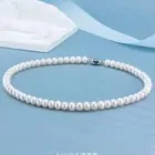 Біле намисто зі штучних перлів 40 см