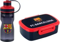 Набір Пляшка для води Kite FC Barcelona 500 мл Синьо-червона + Ланчбокс з наповненням Kite FC Barcelona 750 мл Синьо-червоний (BC25-397+BC25-163)