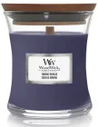 Ароматична свічка з нотами дерева хінокі, сливи та жоржини Woodwick Mini Hinoki Dahlia 85 г (1743621E)