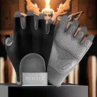 Рукавички для спорту фітнесу тренувань турніка велосипедні Rexchi унісекс для тренажерного залу підтягування важкої атлетики дихаючі універсальні вело рукавички неопрен Чорні 66_3_M_1