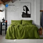 Комплект постільної білизни SoundSleep Muse olive Stonewash льон Євро King 230х220 см оливковий (93254403)