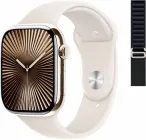 Смарт годинник Smart Watch Series 10 H16 Pro AMOLED 46 mm 1 Gb memory iOS Android Golden Starlight глянець з 2 ремінцями Alpine Loop та Sport Band у комплекті SW-H16Pro-3482