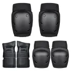 Захисний комплект для роликів, скейтборду та самоката (наколінники, налокітники, захист на зап’ястя), M чорний (8889)