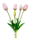 Букет декоративних тюльпанів 5 суцвіть латекс 41 см світло-рожевий (К07061)