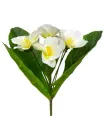 Букет декоративних штучних фіалок латекс 26 см білий (К13244)