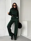 Практичний стильний костюм двійка з ангори на флісі Innoe 210366-1, р. 52/54 Темно-зелений