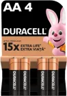 Лужні батарейки Duracell AA (LR06) MN1500 4 шт (5000394076952)