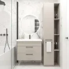 Комплект у ванну кімнату з 3-х позицій: тумба з умивальником/шафа-пенал/стелаж Комплект Ванна Кашемір