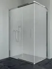 Душова кабіна прямокутна матова розсувна 1200х900х1900 хром без піддону Aquanil MINNESOTA