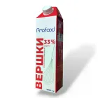 Вершки натуральні ультрапастеризовані 33% TM ProFood 1 л