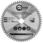 Диск пиляльний по деревині з твердосплавними напайками 250*30 мм , 60 зубів, 5400об/мин INTERTOOL CT-3052