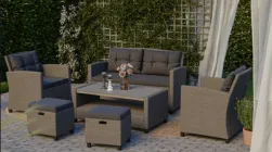 Набір садових меблів Di Volio Firenze сірий/графітовий