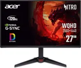 Монітор 27" Acer Nitro VG270UGBMIIPX (UM.HV0EE.G05) -- 2K QHD IPS / 120Hz / 1 мс (VRB) / DCI-P3: 90% / HDR10 / FreeSync / G-Sync Compatible / Speakers 2х2W