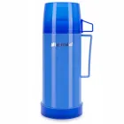 Термос Kamille 450мл пластиковий зі скляною колбою Блакитний KM-2070