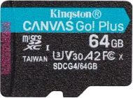 Карта пам'яті Kingston Canvas Go! Plus microSDXC 64GB UHS-I U3 V30 (SDCG4/64GBSP)
