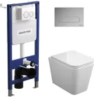 Інсталяція Koller Pool Aqua Line KP-AL-H02 + панель змиву Edge Chrome KP-ED-001 + підвісний унітаз Trend Tornado 3.0 з сидінням Soft Close дюропласт TR-0490-RQ3